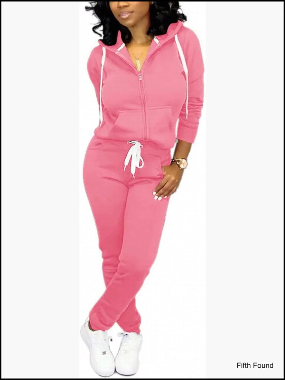 Womens 2 Piece Tracksuit Set Hoodie and Jogger Pockets Matching Outfit